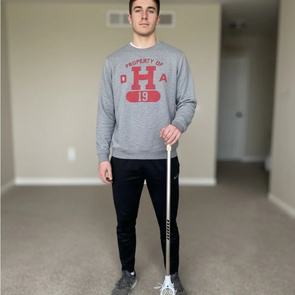 Nike Harvard Gray and Red Graphic Sweatshirt, size medium